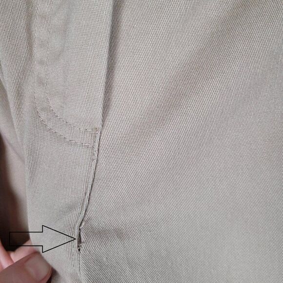 Sandro Sportswear Relaxed Cropped Capri Pants Light Brown Beige Size 10 - Picture 12 of 13
